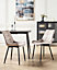 Set of 2 Velvet Dining Chairs Taupe MELROSE