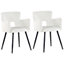Set of 2 Velvet Dining Chairs White SANILAC