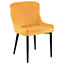 Set of 2 Velvet Dining Chairs Yellow SOLANO
