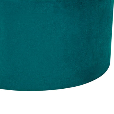 Set of 2 Velvet Storage Pouffes Green MEDFORD