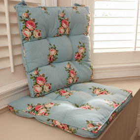 Set of 2 Vintage Flowers Indoor Furniture Dining Chair, Sofa Box Mattress Cushion Seat Pads