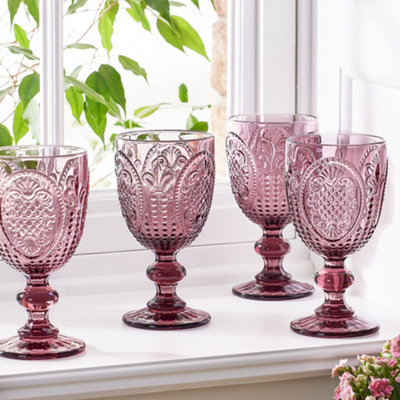 wine goblet glasses Aurora Wigwag Wine Goblet