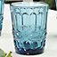 Set of 2 Vintage Sapphire Blue Drinking Tumbler Whisky Glasses