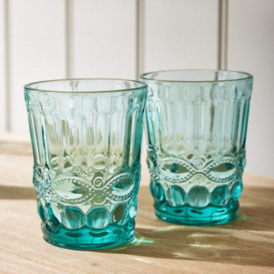 Turquoise glass cups new arrivals
