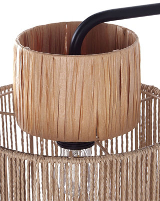 Set of 2 Wall Lamps JAMMA Paper Rope Natural