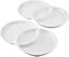 Set of 2 White 3-Section Serving Dishes - 36 x 22cm Dishwasher & Microwave Safe Porcelain Divided Food Platter Trays