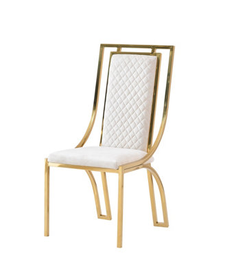 Cream and store gold dining chairs