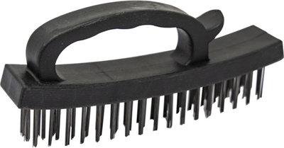 Set Of 2 Wire Brush Grip Handle Bbq Grill Decorating Workshop Paint Remover Tool 6 Inch