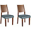 Set of 2 Wooden Dining Chairs Grey ELMIRA