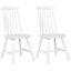 Set of 2 Wooden Dining Chairs White BURBANK