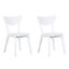 Set of 2 Wooden Dining Chairs White ROXBY