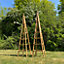 Set of 2 Wooden Garden Obelisks Ideal for Climbing Plants (1.9m)