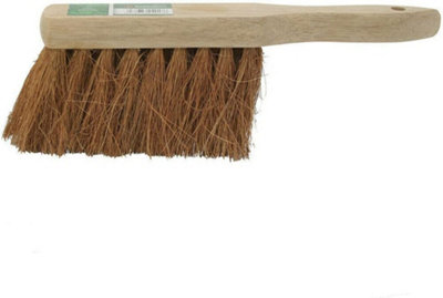 Set Of 2 Wooden Soft Coco Hand Brush Broom Bristle Floor Cleaning Sweeping Home 10 Inches