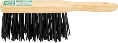Set Of 2 Wooden Stiff Black Bristle Synthetic Hand Brush 11 Inch Varnish Broom Cleaning