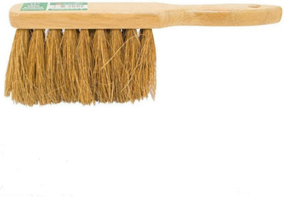 Set Of 2 Wooden Varnish Soft Coco Hand Brush Broom Bristle Sweeper 11 Inch