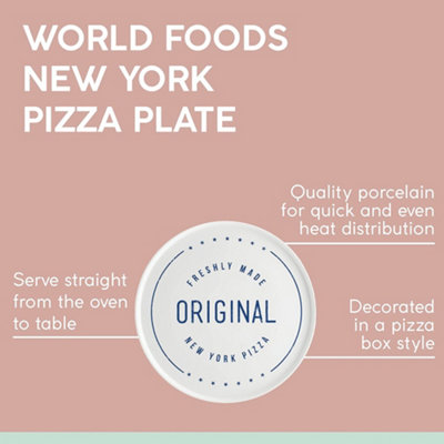 Set of 2 World Foods New York Pizza Plate 31cm