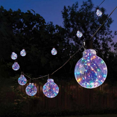 Set of 20 Galaxy Firefly Festoon Garden Lights Multicolour LED Outdoor