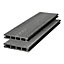 Set of 20 Grey WPC Composite Decking Waterproof Floor Tiles Set with Accessories Kit 10.4m²