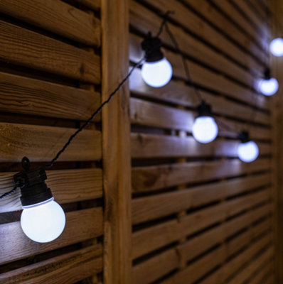 Set of 20 Indoor Outdoor Connectable Party Festoon Lights with Cool White LEDs