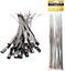 Set Of 20 Stainless Steel Zip Cable Ties Strong, Secure Cable Tie With Steel Ball Stopper