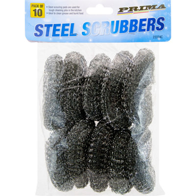 Edelstahl-Schrubber Mit Ergonomischem Griff – Robustes Stahlwollpad Für Hartnäckigen Schmutz, Abnehmbarer Kopf, Für Töpfe, Pfannen Und Grills