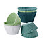 Set of 24 Multicolor Reusable Silicone Muffin Baking Cups