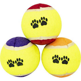 Set Of 24 Pet Dog Tennis Balls Throw Strong Outdoor Catch Chase Garden Park Toy Gift