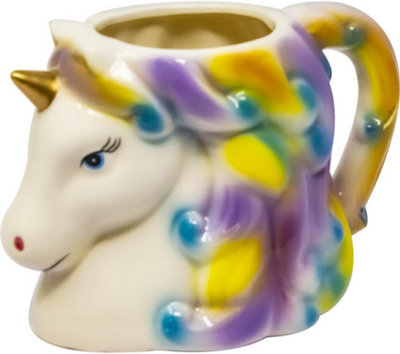 Set Of 3 3d Unicorn Mugs Set Ceramic Cup Fun Novelty Gift For Magic Unicorn Lovers