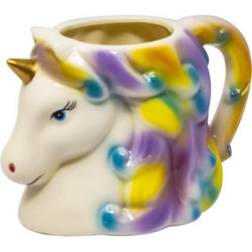 Set Of 3 3d Unicorn Mugs Set Ceramic Cup Fun Novelty Gift For Magic Unicorn Lovers