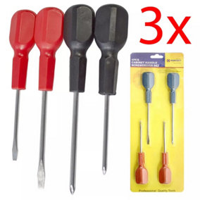 Set Of 3 4pc Cabinet Handle Ph1 Ph2 Screwdriver Set Phillips Stubby Slotted Tools