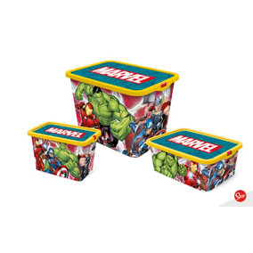 Set of 3 Avengers Marvel Marvelmania Storage Box's