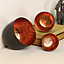 Set of 3 Black and Copper Xmas Table Decoration Christmas Tea Light Holders