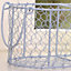 Set of 3 Blue and Cream Indoor Planter with Wire Basket Flower Plant Pots