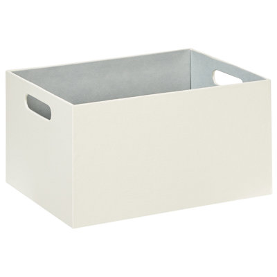 Set of 3 Boxes LARSA Faux Leather Beige