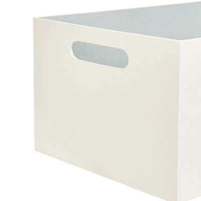 Set of 3 Boxes LARSA Faux Leather Beige