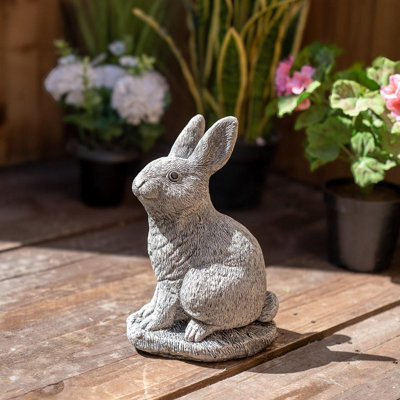 Set of 3 Bunny Rabbit Garden Ornaments