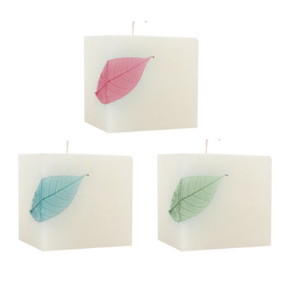 Set of 3 Candle Large Cube Shaped White Luxury Scented Candles by Laeto Ageless Aromatherapy - FREE DELIVERY INCLUDED - 7