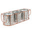 Set of 3 Copper and Zinc Indoor Planter with Wire Basket