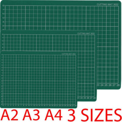 Set Of 3 Cutting Mat Board Self Healing Double Sided Printed Grid Lines