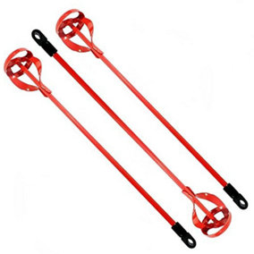 Set Of 3 Drill Paint Pot Plaster Mixer Stirrer Heavy Duty Professional Paddle Whisk Tool Hex Shank 400mm X 85mm