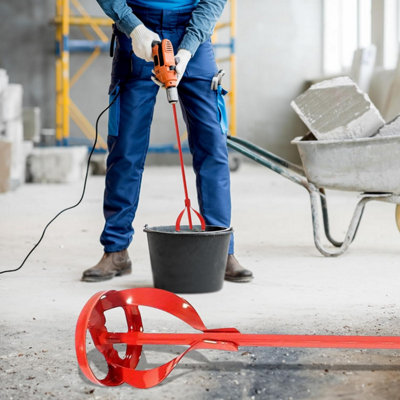 Set Of 3 Drill Paint Pot Plaster Mixer Stirrer Heavy Duty Professional Paddle Whisk Tool Hex Shank 400mm X 85mm
