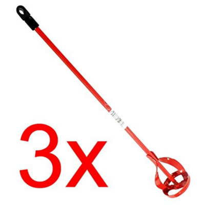 Set Of 3 Drill Paint Pot Plaster Mixer Stirrer Mixing Solution Paddle Whisk Tool Painting & Decorating Accessory Preparation Tool