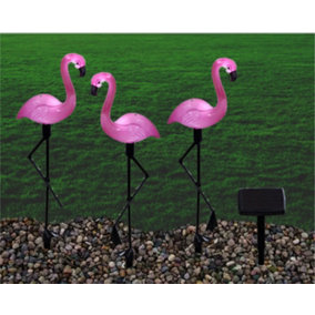 Set of 3 Flamingo LED Solar Garden Lights