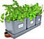 Set of 3 Grey Herb Planter Indoor with Leather Handled Tray - Labels Included