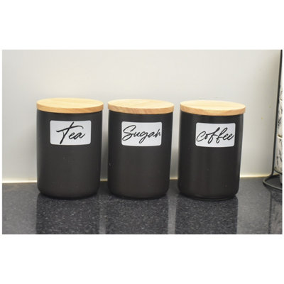 Dark Maple Wooden cheapest Canister Set