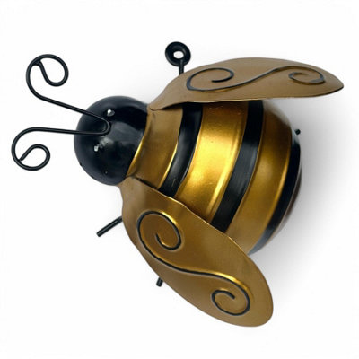 Set of 3 metal Bee wall art home or garden decorations