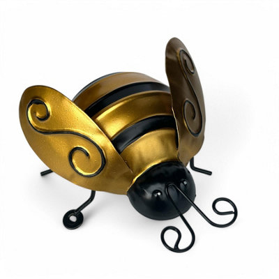 Set of 3 metal Bee wall art home or garden decorations