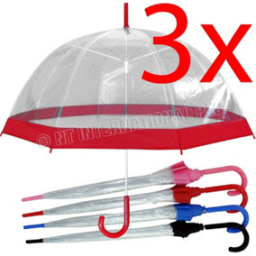 Set Of 3 Open Close Folding Umbrella 23 Inches Compact Rain Windproof