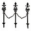 Set of 3 Outdoor Scary Skull Halloween Garden Lawn Fence Stakes