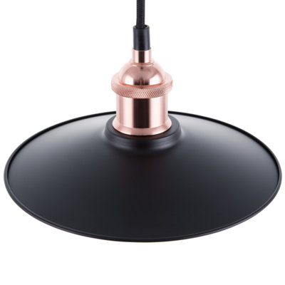 Set of 3 Pendant Lamps SWIFT Metal Copper